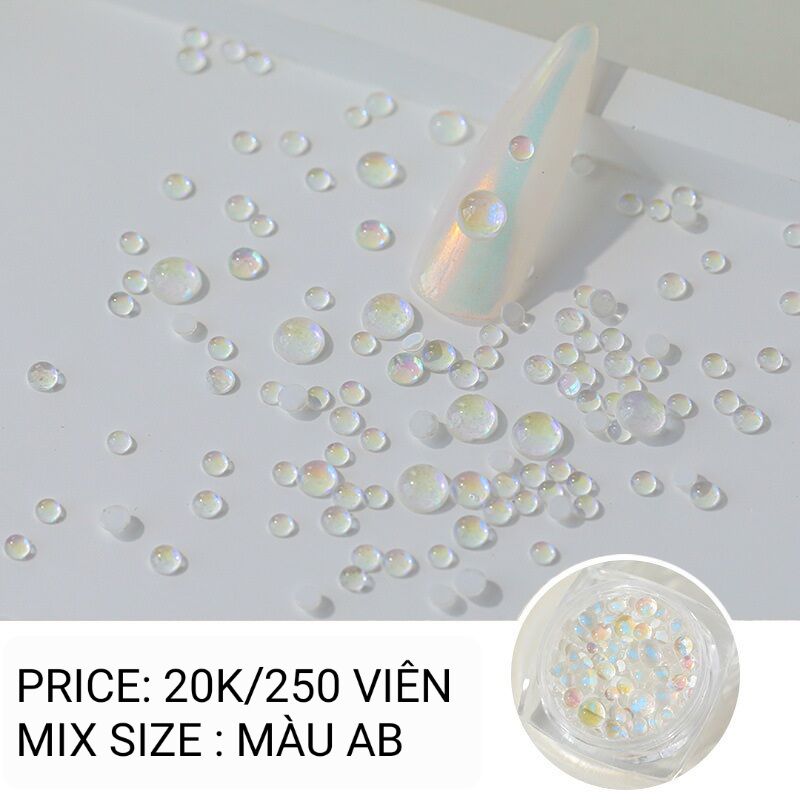 ĐÁ ĐÍNH NAILS- ĐÁ TRÒN GIỌT SƯƠNG