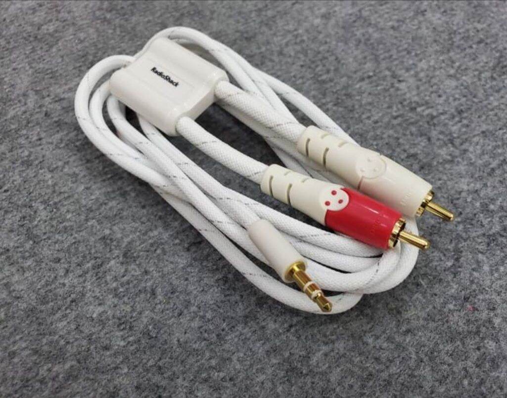 Dây 3.5 ra 2 av audio radioshack