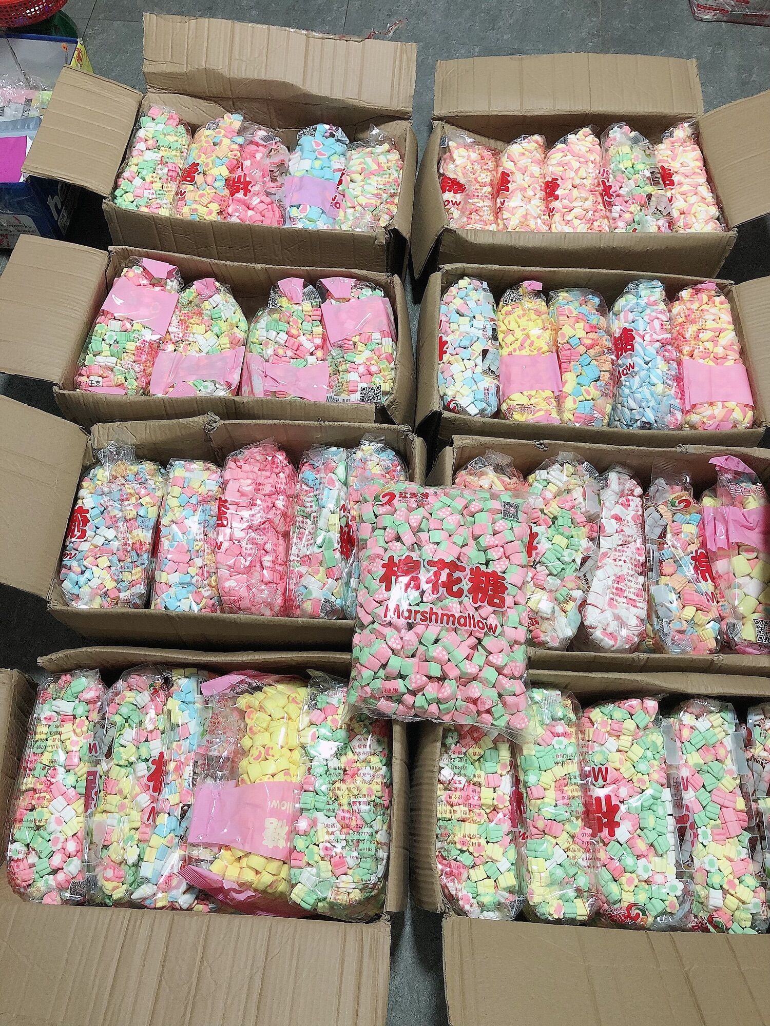 Kẹo bông gòn MARSHMALLOW 1.000g (ib lựa mẫu)