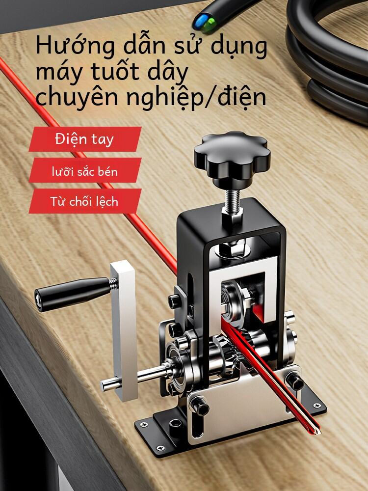 Điện Nhỏ Tuốt Dây Máy Dây Đồng Phế Liệu Tuốt Dây Dụng Cụ Tự Động Dụng Cụ Gọt Vỏ Dây Tẩy Da Máy