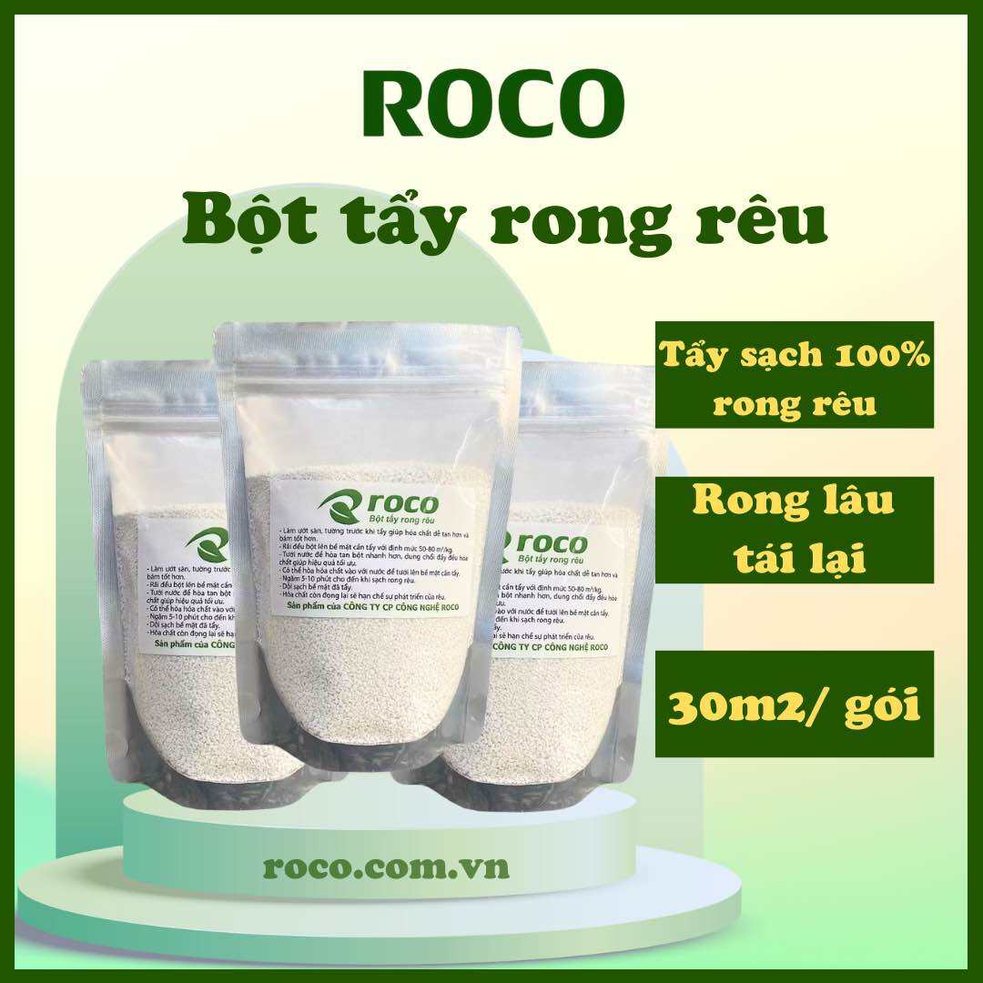 Bột tẩy rong rêu ROCO - Túi 500gr - Sạch ngay trong một lần xử lý [HOÀN TIỀN NẾU KHÔNG SẠCH]