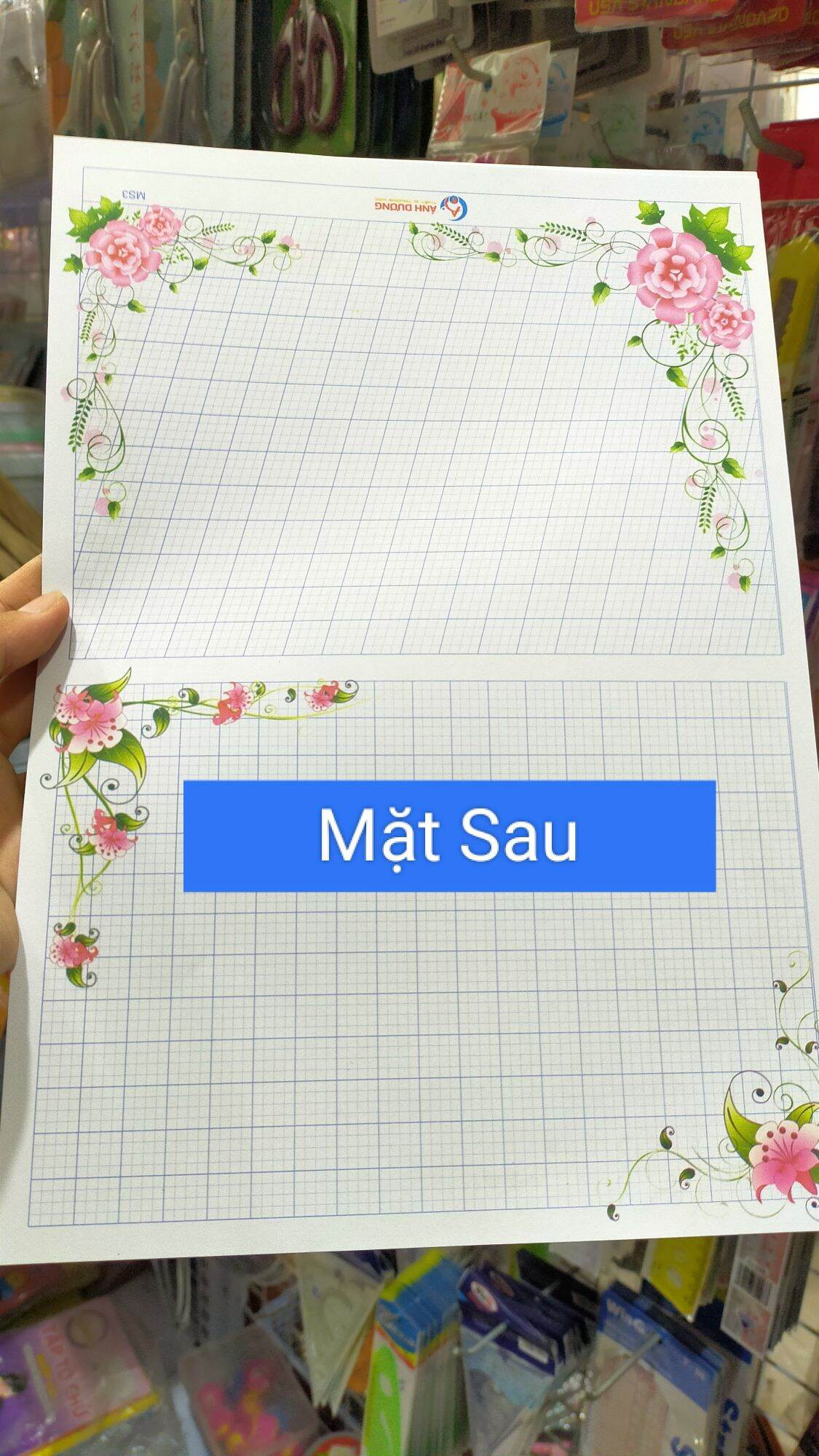 ( 10 Tờ ) Giấy   Hoa   Viết    Chữ   Đẹp   A4