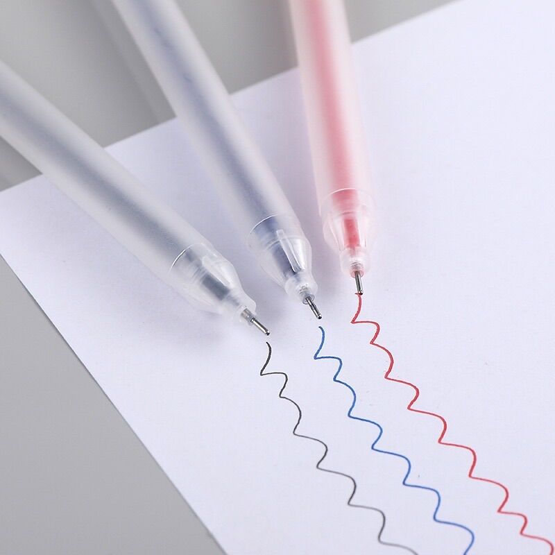 Sỉ 100 Bút bi nước văn phòng mực gel 0.5mm mực đều nét chữ đẹp đơn giản đủ màu xanh đen đỏ