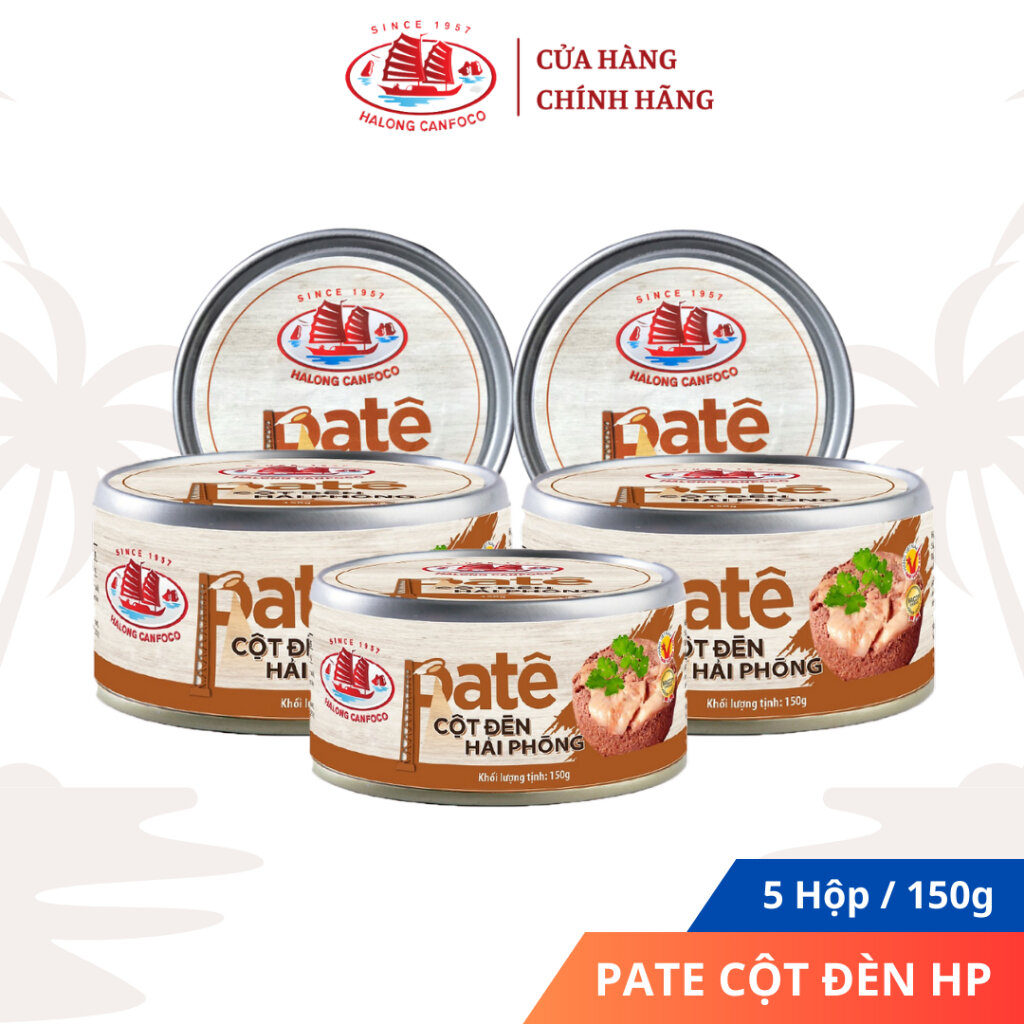 Combo 5 hộp pate cột đèn hải phòng 150g - đồ hộp hạ long