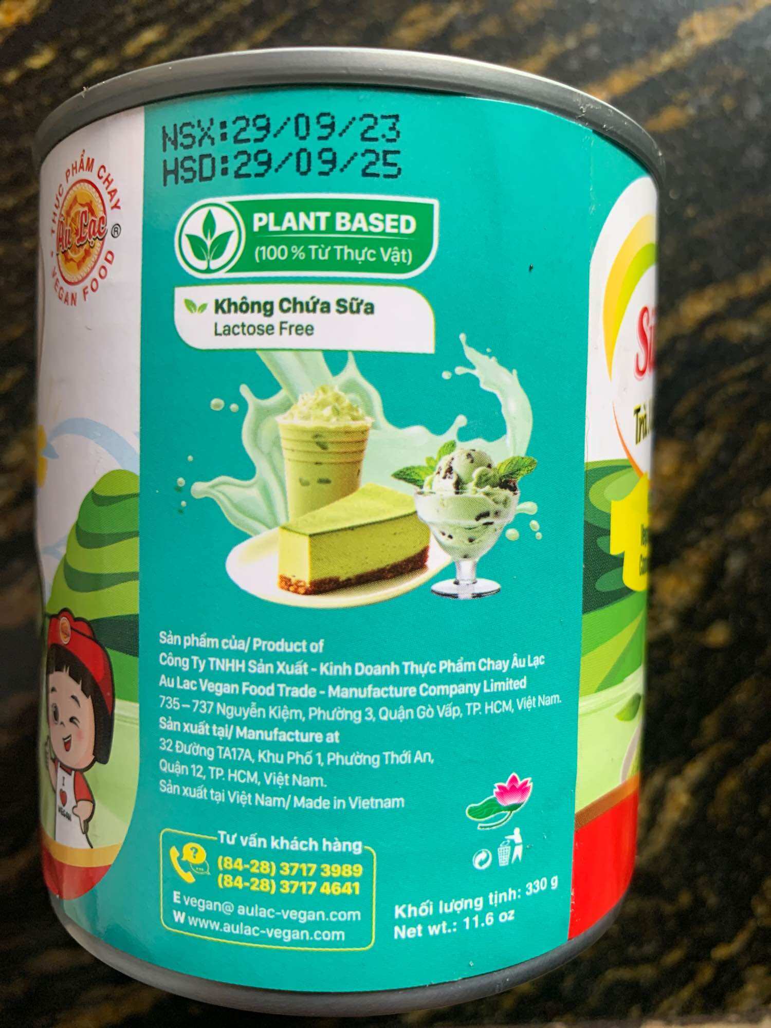 Sữa Đặc Trà Xanh Thuần Chay 330gr