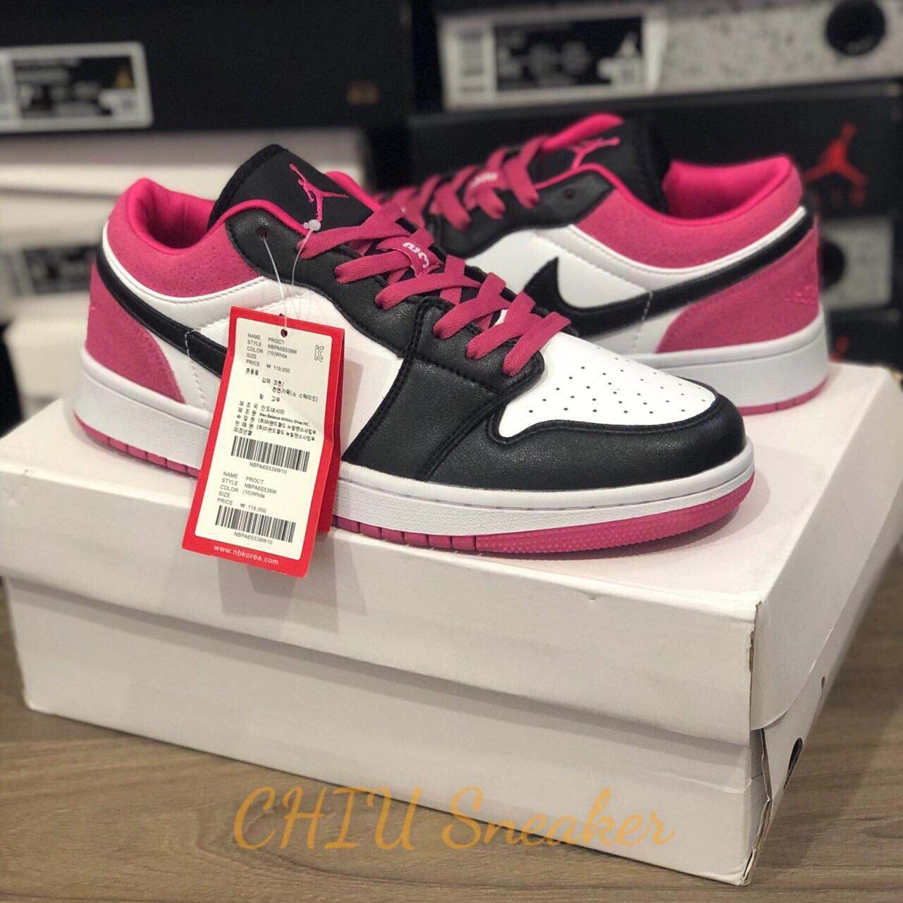 Giày Sneaker Nam nữ Jordan 1 cổ thấp Hồng Binz phiên bản cao cấp giày thể thao nam nữ Jordan cổ thấp hồng