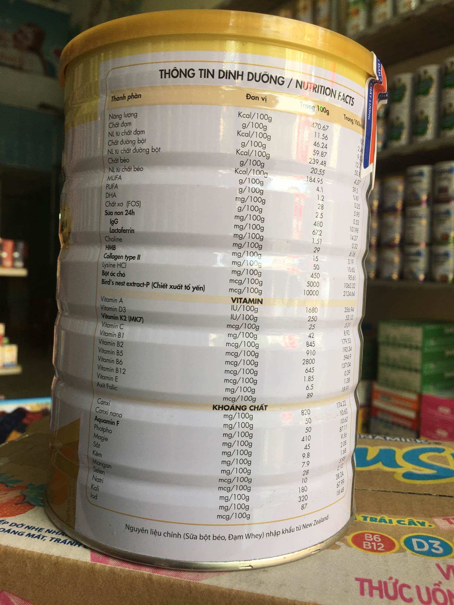 Sữa Nano IQ Canxi gold 900g ( kèm quà)