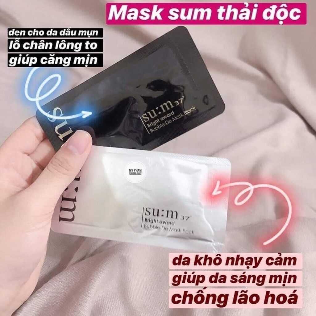 Sét 10 gói mặt nạ sủi bọt thải độc Su:m
