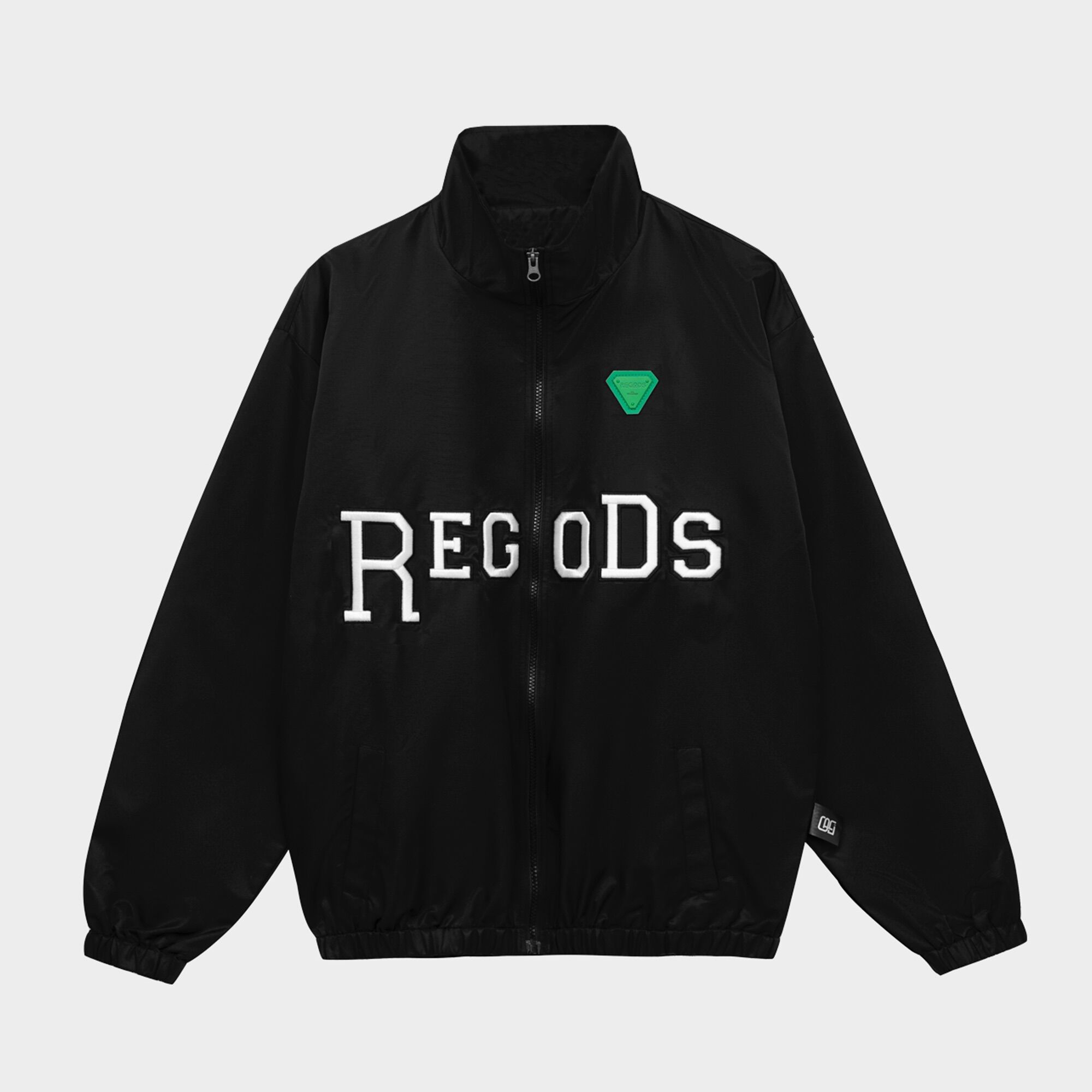 Áo khoác dù cổ bẻ REGODS form rộng unisex nam nữ vải dù 2 lớp dày dặn - Jacket dù logo ss2