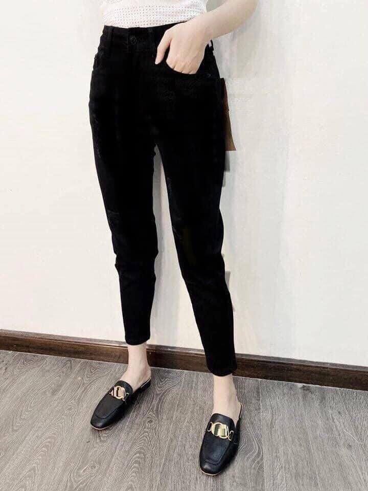 Quần jean baggy bigsize đen co dãn
