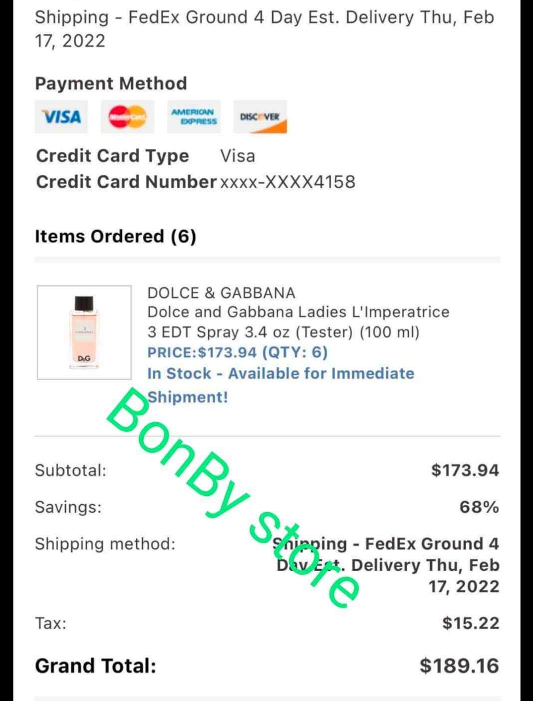 (Bill US) Nước Hoa Dolce and Gabbana 3 L'imperatrice EDT Tester  Spray