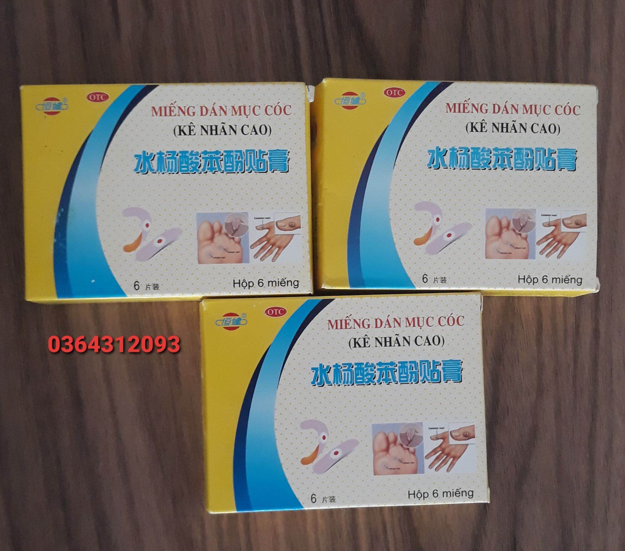Miếng dán mụn cóc, mắt cá chân hộp 6 miếng
