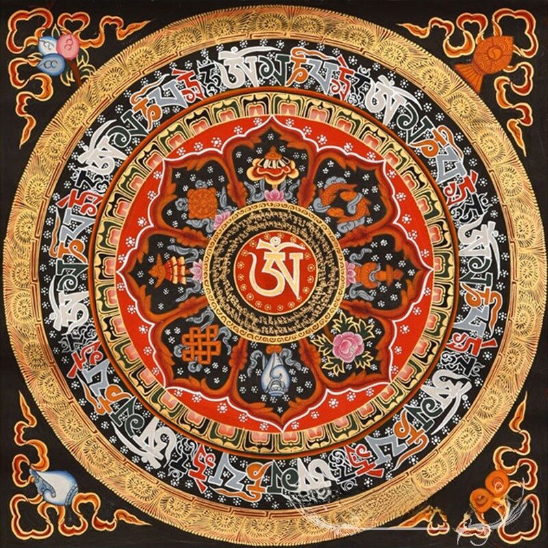 Tranh Thêu Chữ thập Mandala DIY Đính Đá