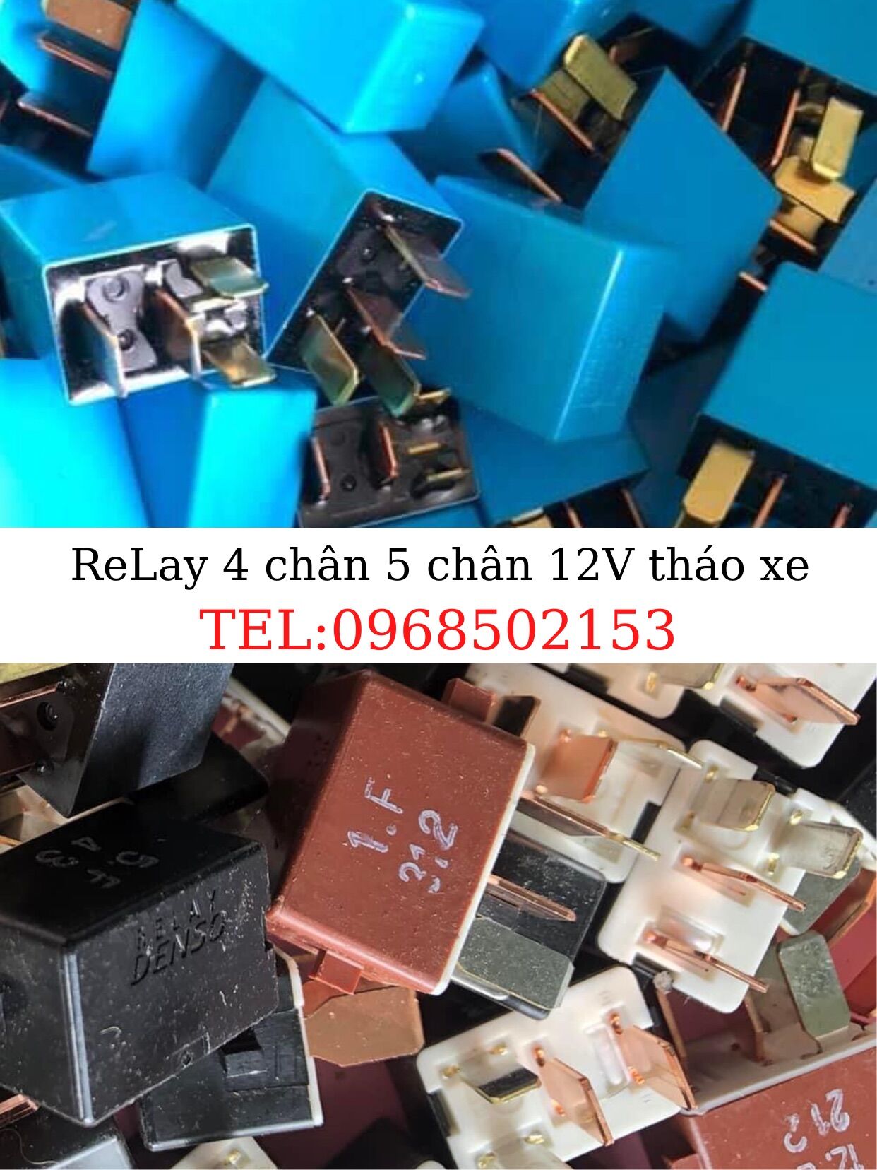 Relay 4 chân 12v, relay 5 chân 12 v denso , omion hàng bãi , relay tháo xe , relay bãi