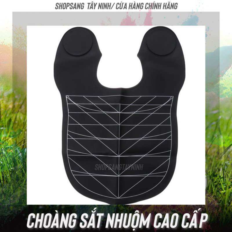 Choàng da sắt nhuộm cao cấp barber có chia
