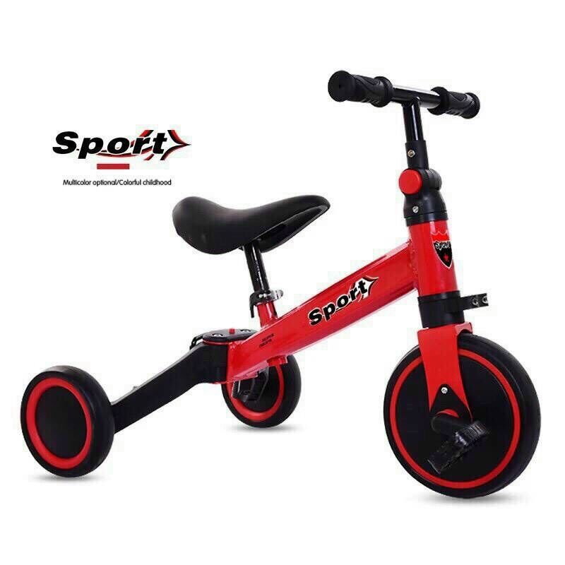 Xe đạp-chòi chân 3 bánh đa năng cụp xoè cho bé từ 1-5 tuổi.