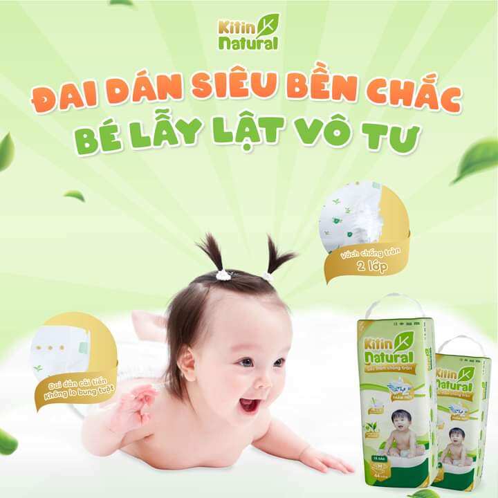 Tã Quần KITIN Natural size đủ size, trà xanh kháng khuẩn, thấm hút cực tốt , mềm mại, thoáng mát