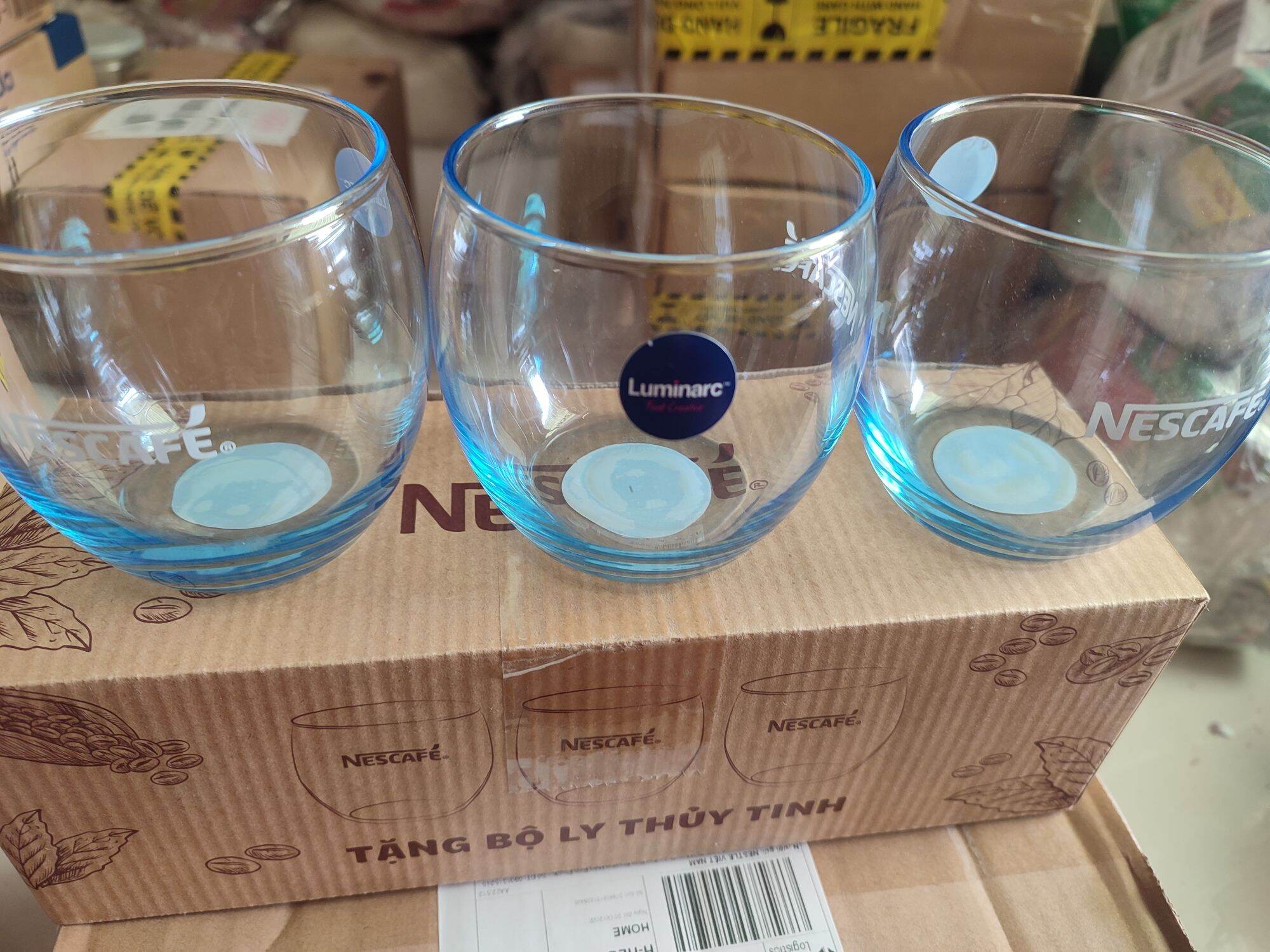Bộ 3 ly thủy tinh Luminarc quà tặng Nesecafe