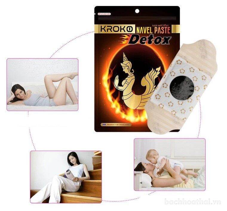 5 miếng dán tan mỡ KROKO Detox Thái Lan Navel Paste