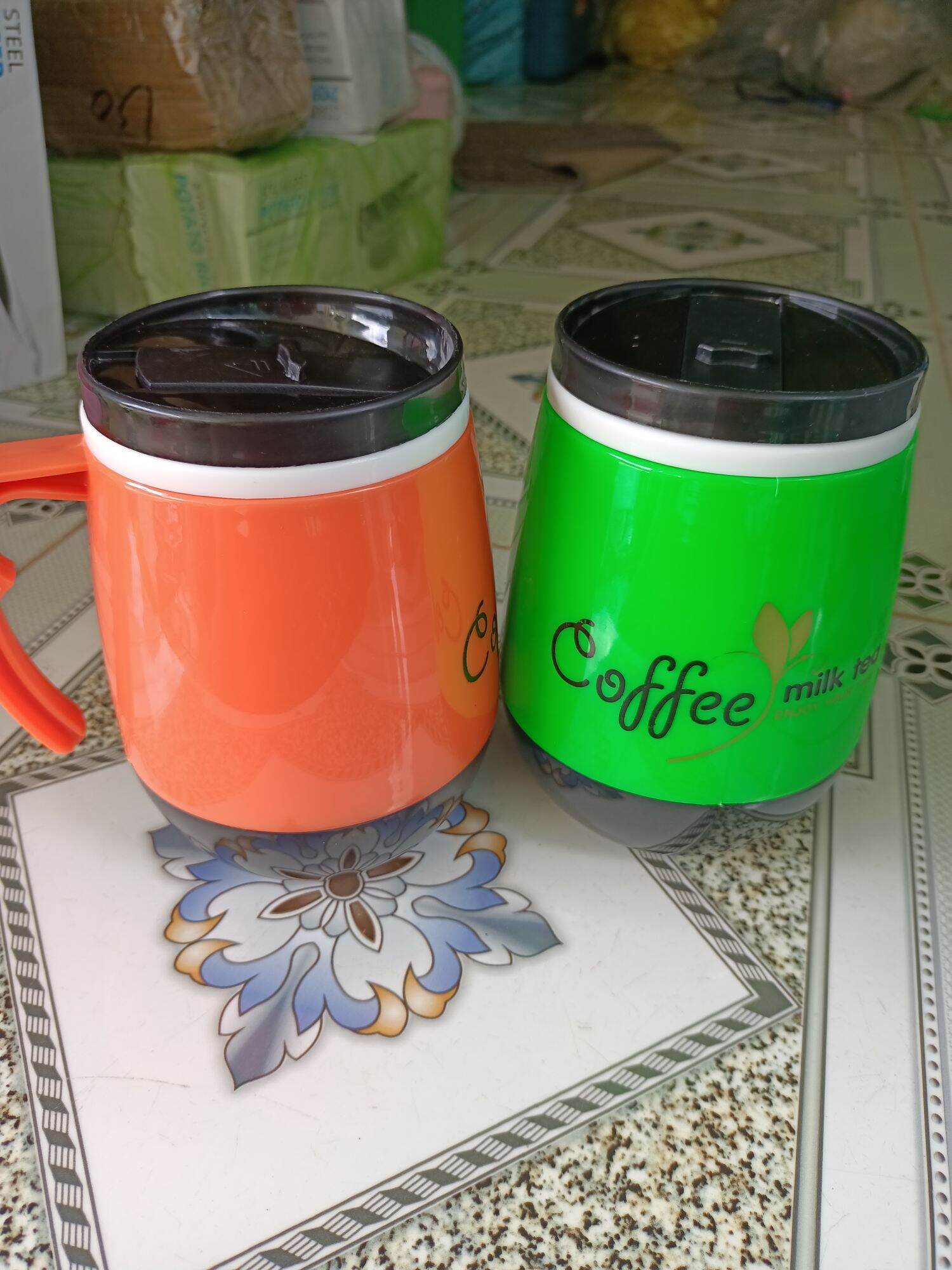 🎁 Ca cà phê bầu 2 lớp giữ nhiệt 500ml