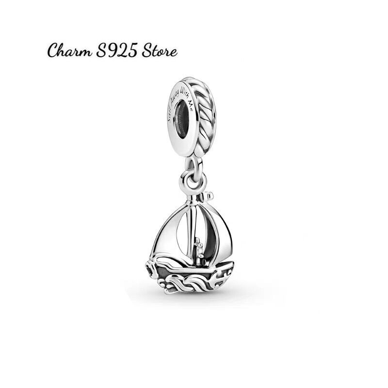 Charm pan ale treo con thuyền bạc s925 cao cấp