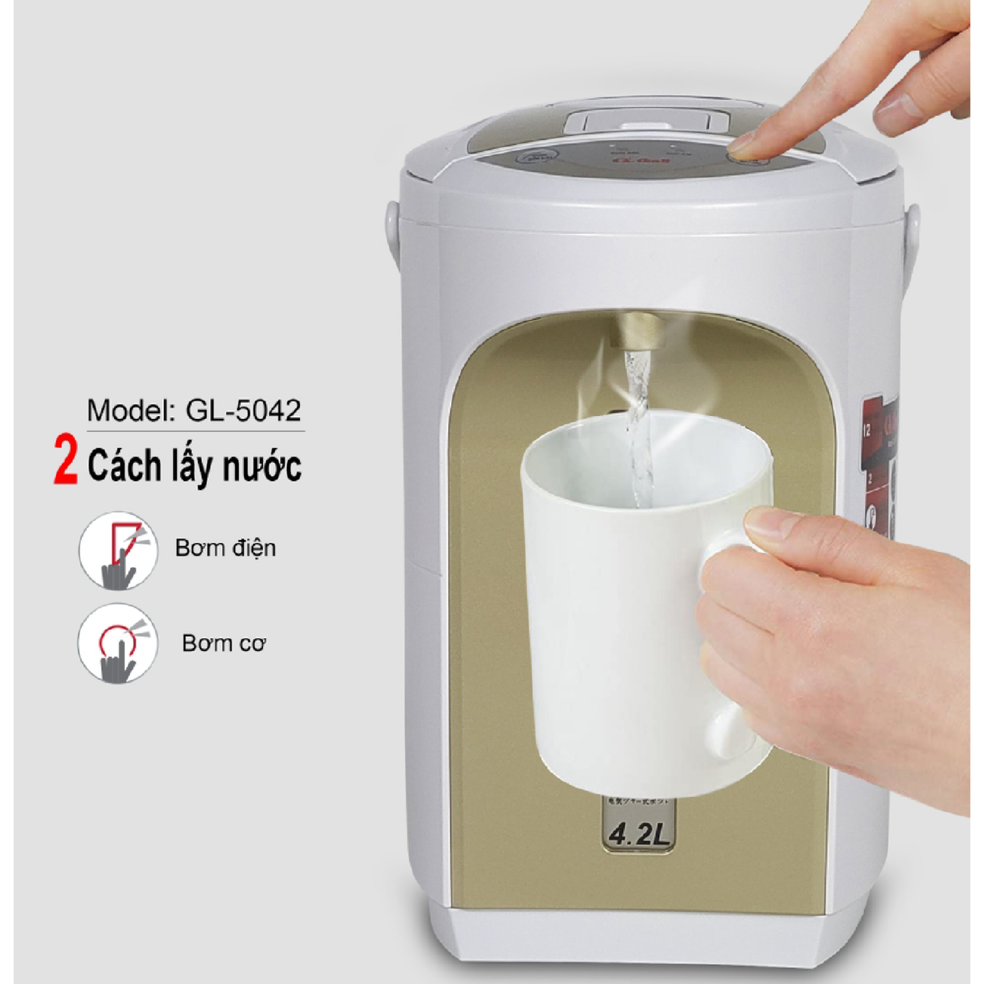 Bình thủy điện 4,2 lít Gali GL-5042