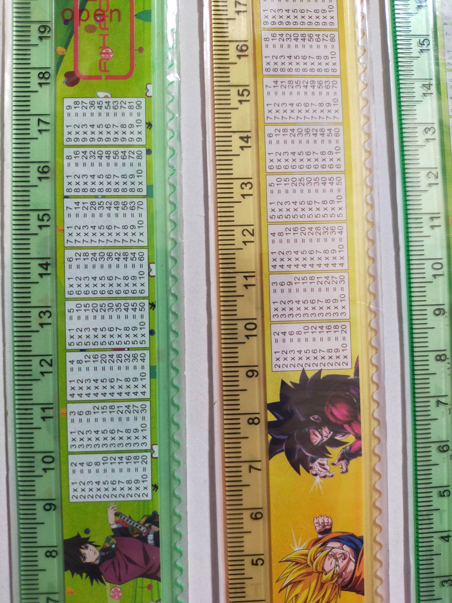 3Cây  Thước   kẻ   20cm  Có  Cửu  Chương