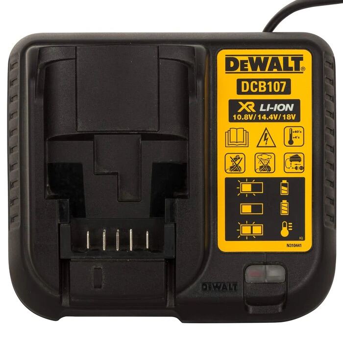 Sạc Pin DEWALT 10.8 12V - 18 20V DCB107-B1 - Chính Hãng - SKU DCB107  SẠC