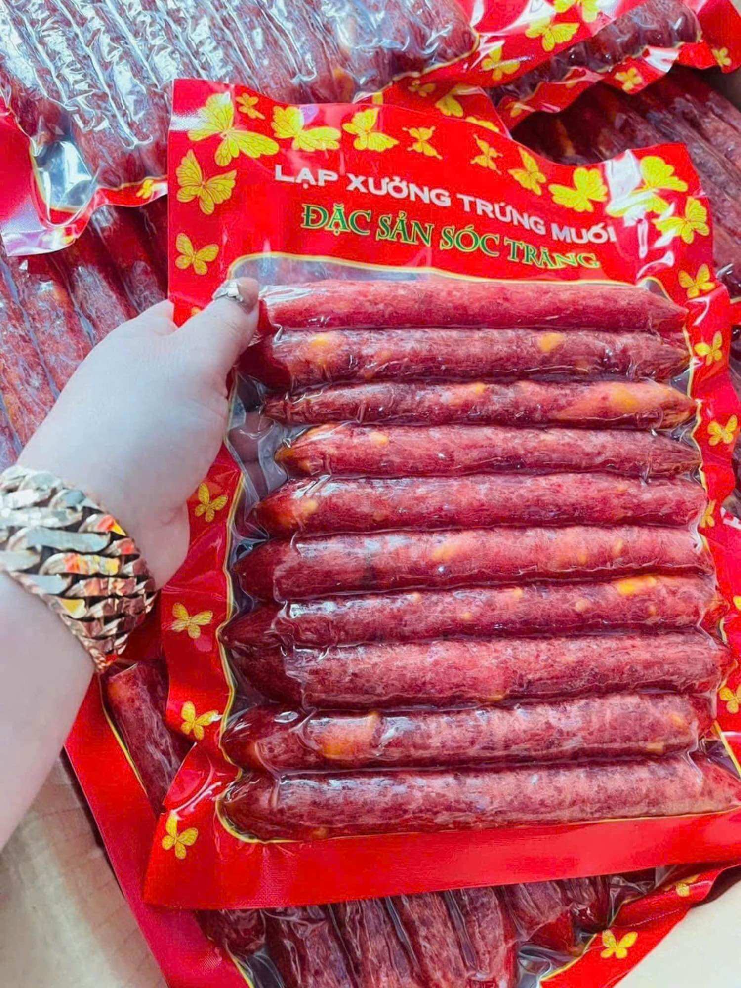 Lạp Xưởng Tôm Trứng Muối Túi Zip ( 500 Gram )🥚