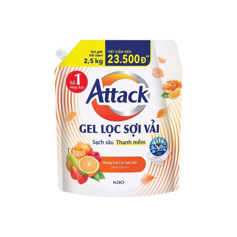 Nước giặt gel Attack hương trái cây tươi mát