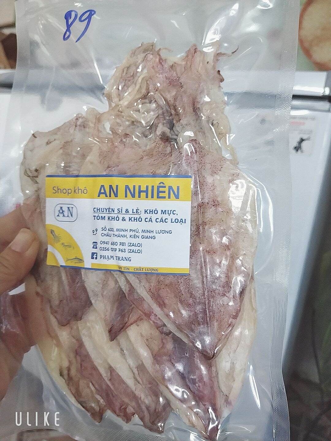 Khô mực lớn 10con/túi Freeship