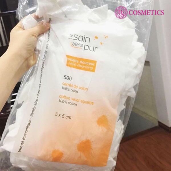 [SALE CHÍNH HÃNG] Bông tẩy trang Tetra 500 miếng nội địa Pháp