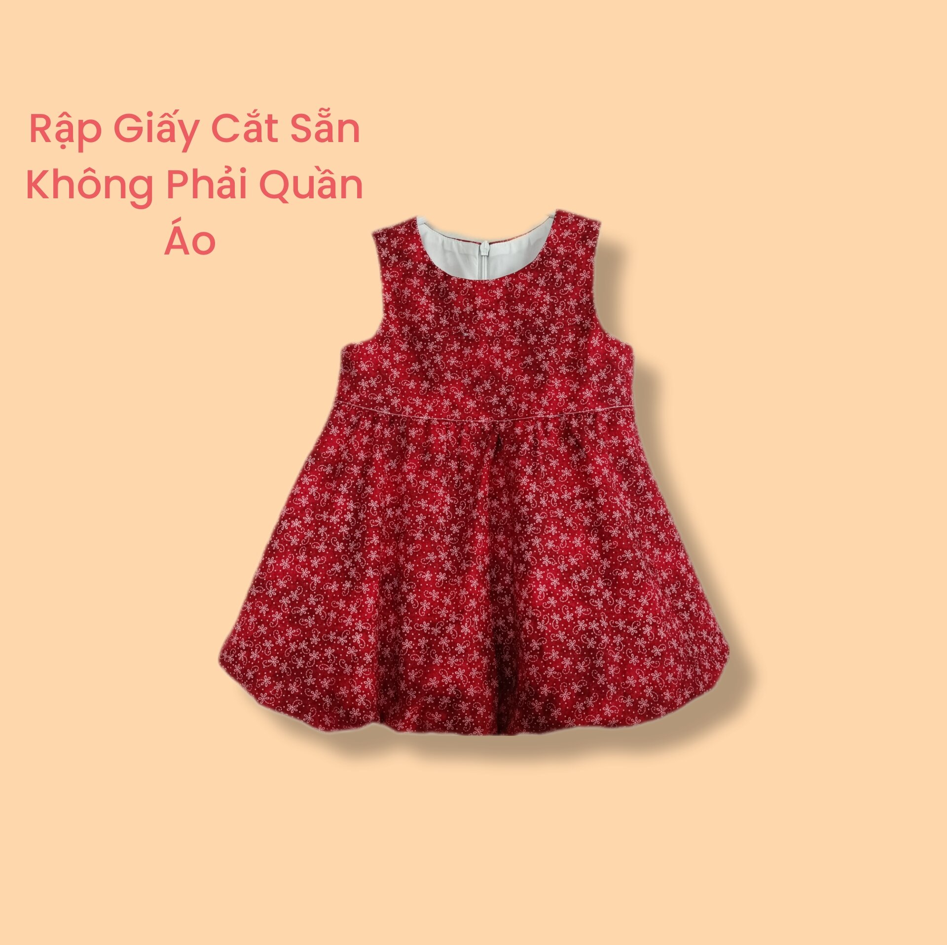 Rập giấy cắt sẵn - Rập giấy may váy bí bé gái