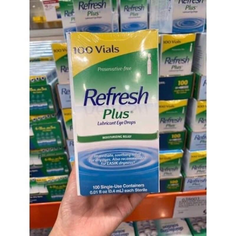 Nhỏ mắt nhân tạo refresh plus lubricant eye drops single-use vial