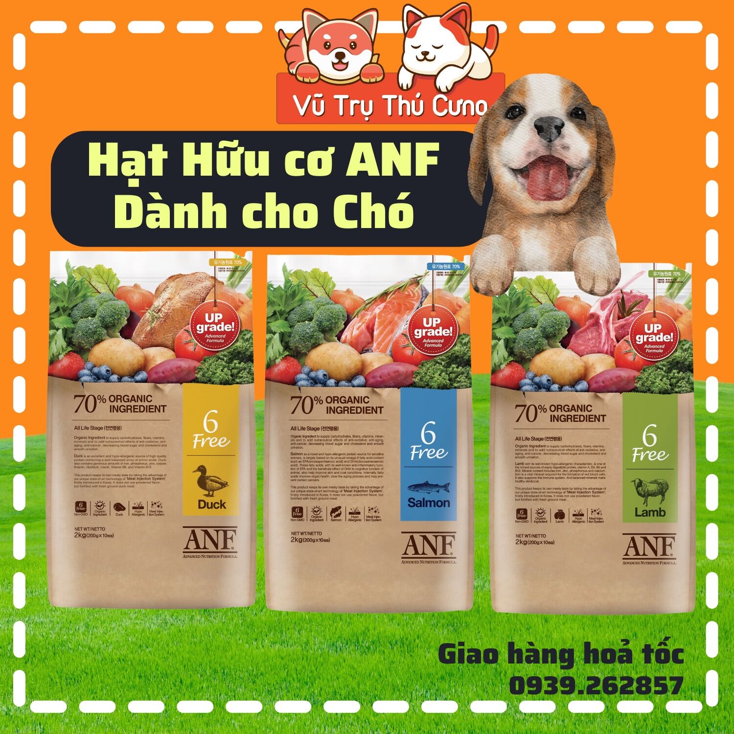 Hạt ANF hữu cơ dành cho Chó, thức ăn cho chó mọi độ tuổi từ Hàn Quốc thumbnail