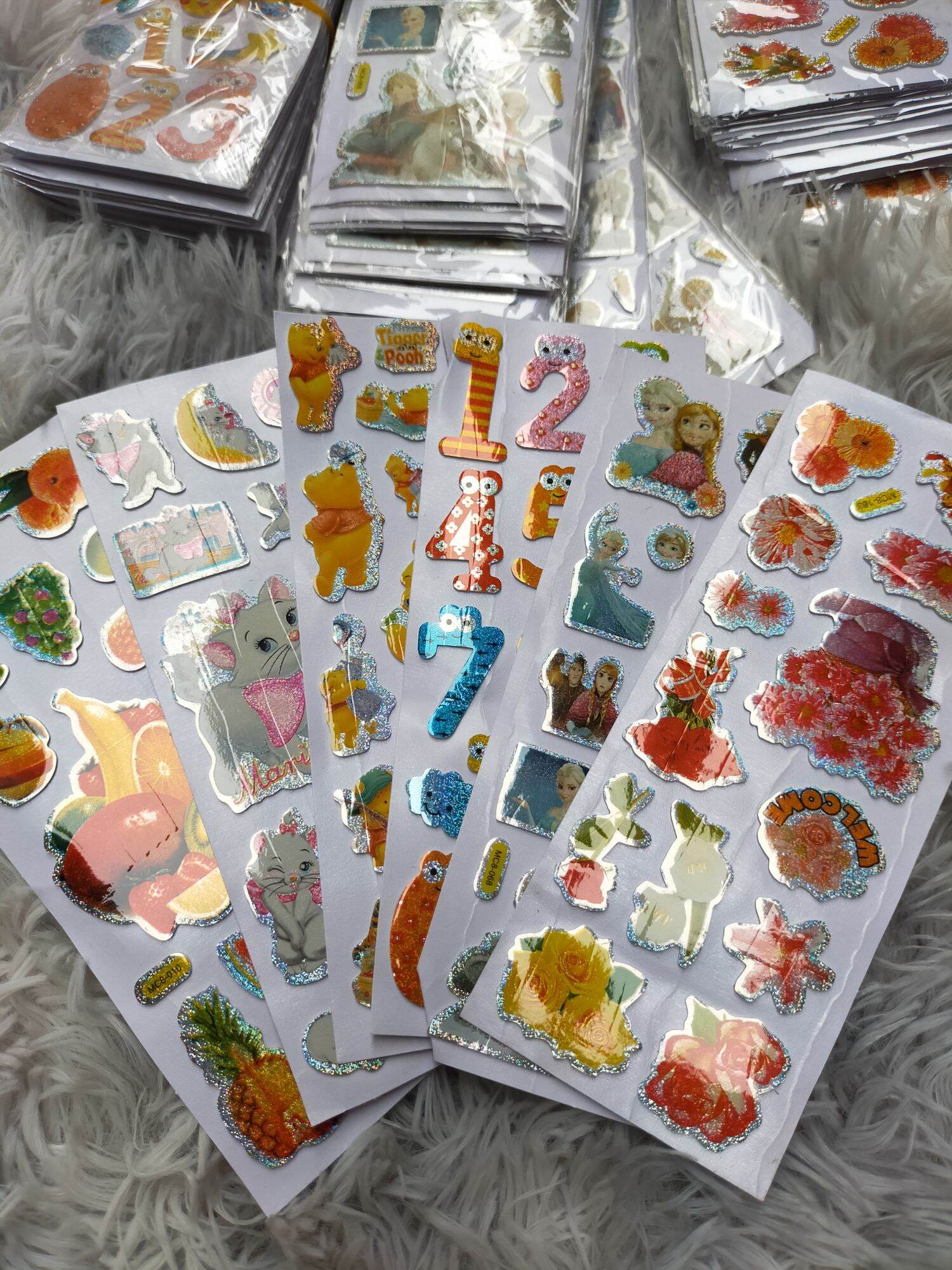 combo 10 tờ dán nổi sticker điện thoại đủ hình