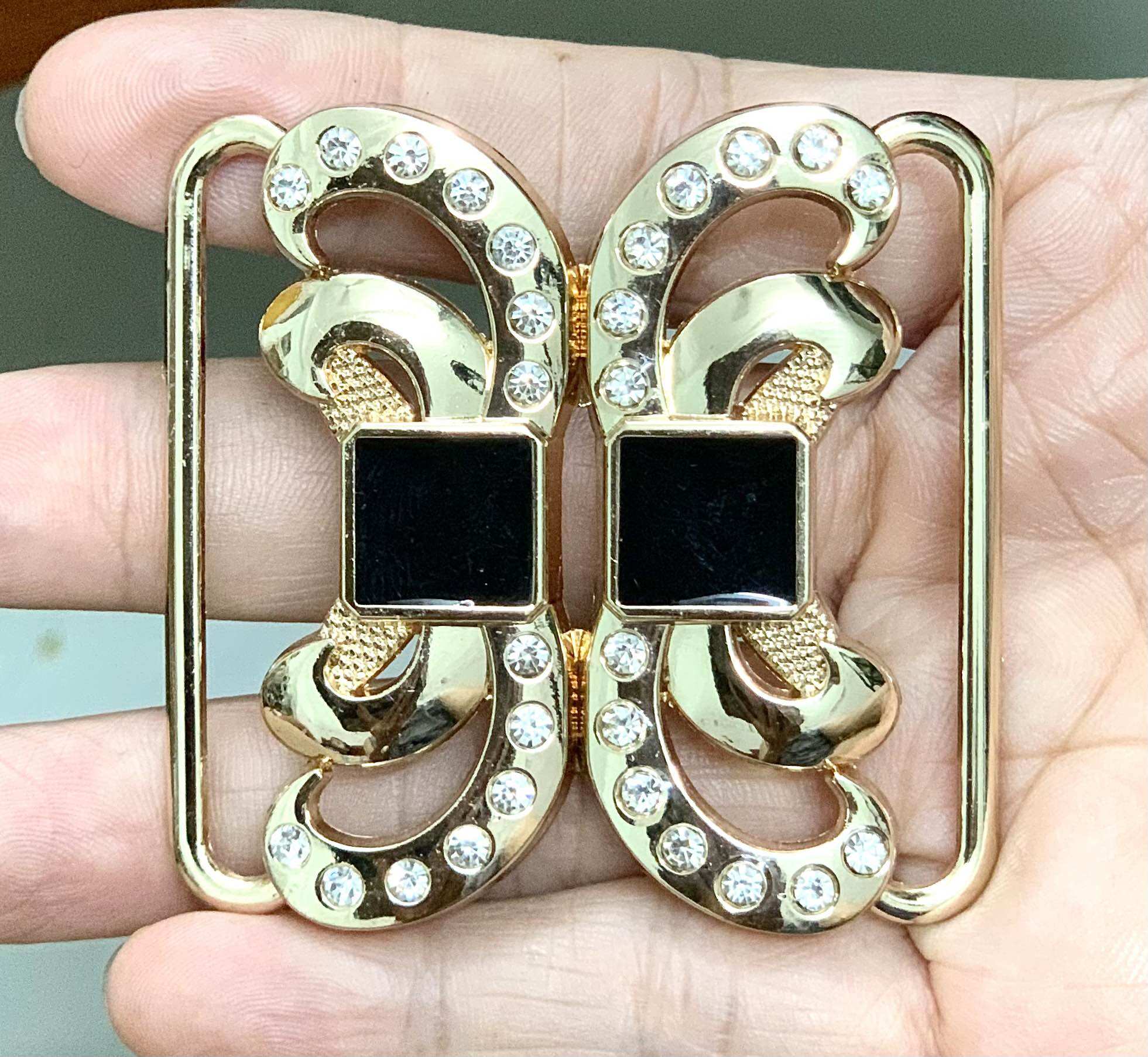 Đầu khóa dây nịch 5cm phối đen
