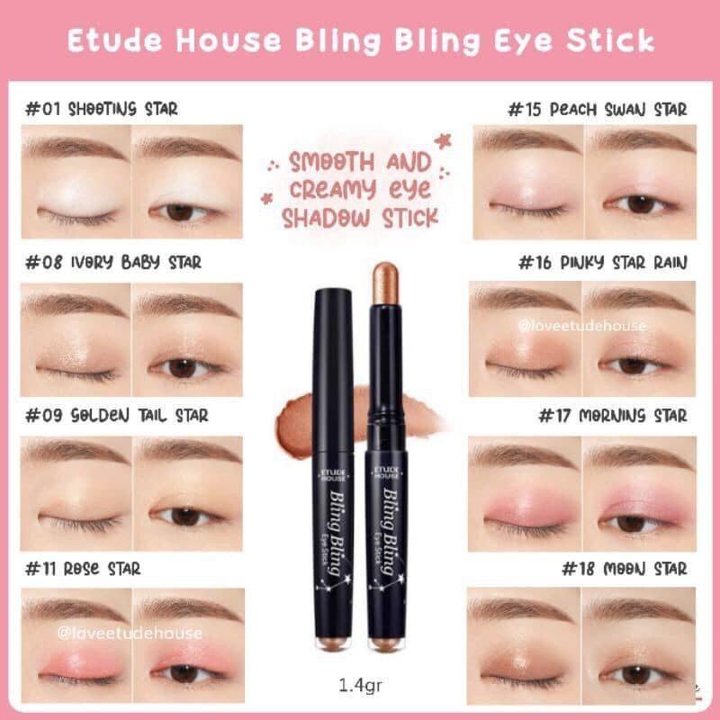 Bút sáp nhũ mắt etude house bling bling eye stick 1.4g