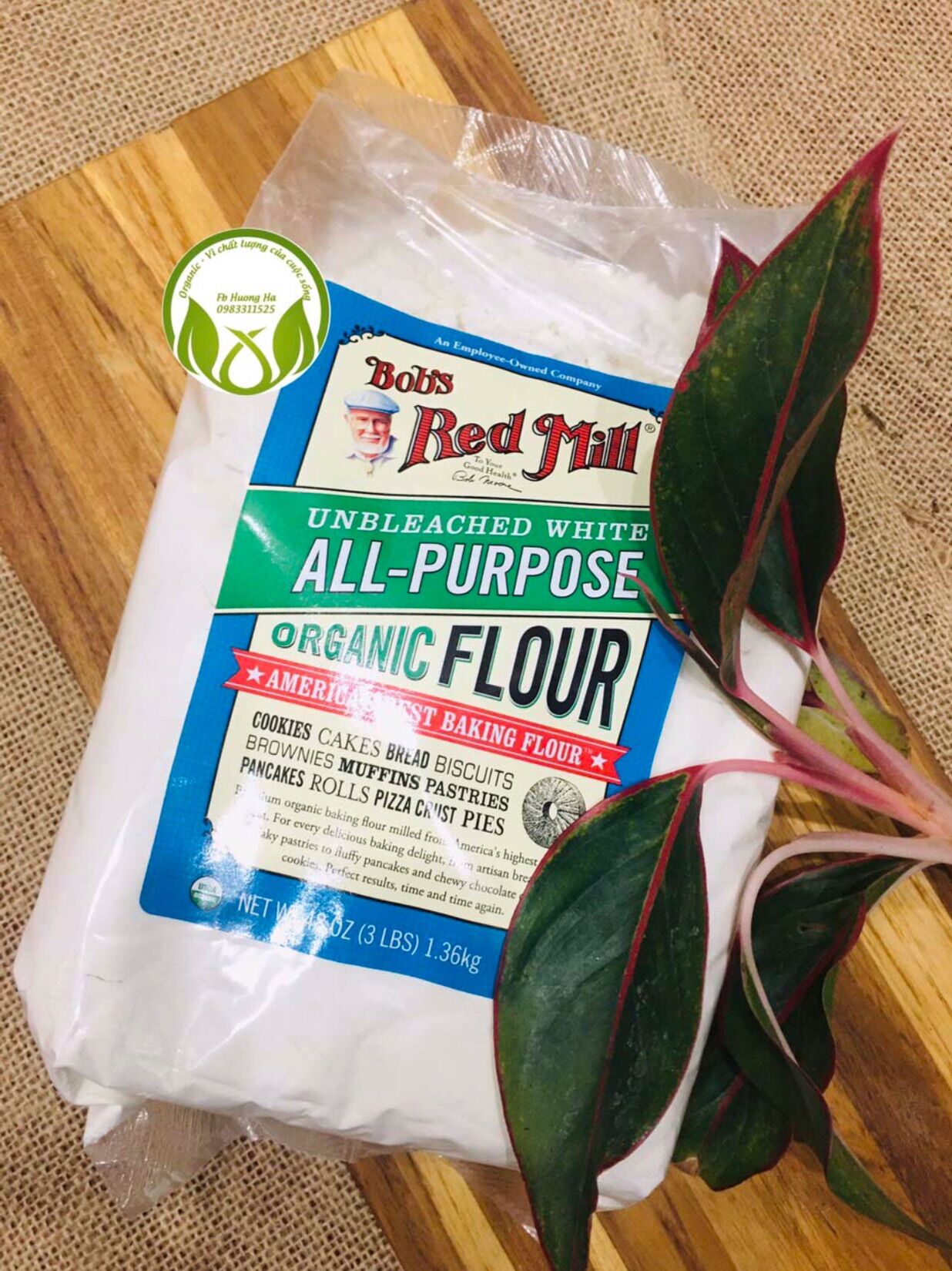 Bột mì đa dụng hữu cơ bob red mill 1,36kg