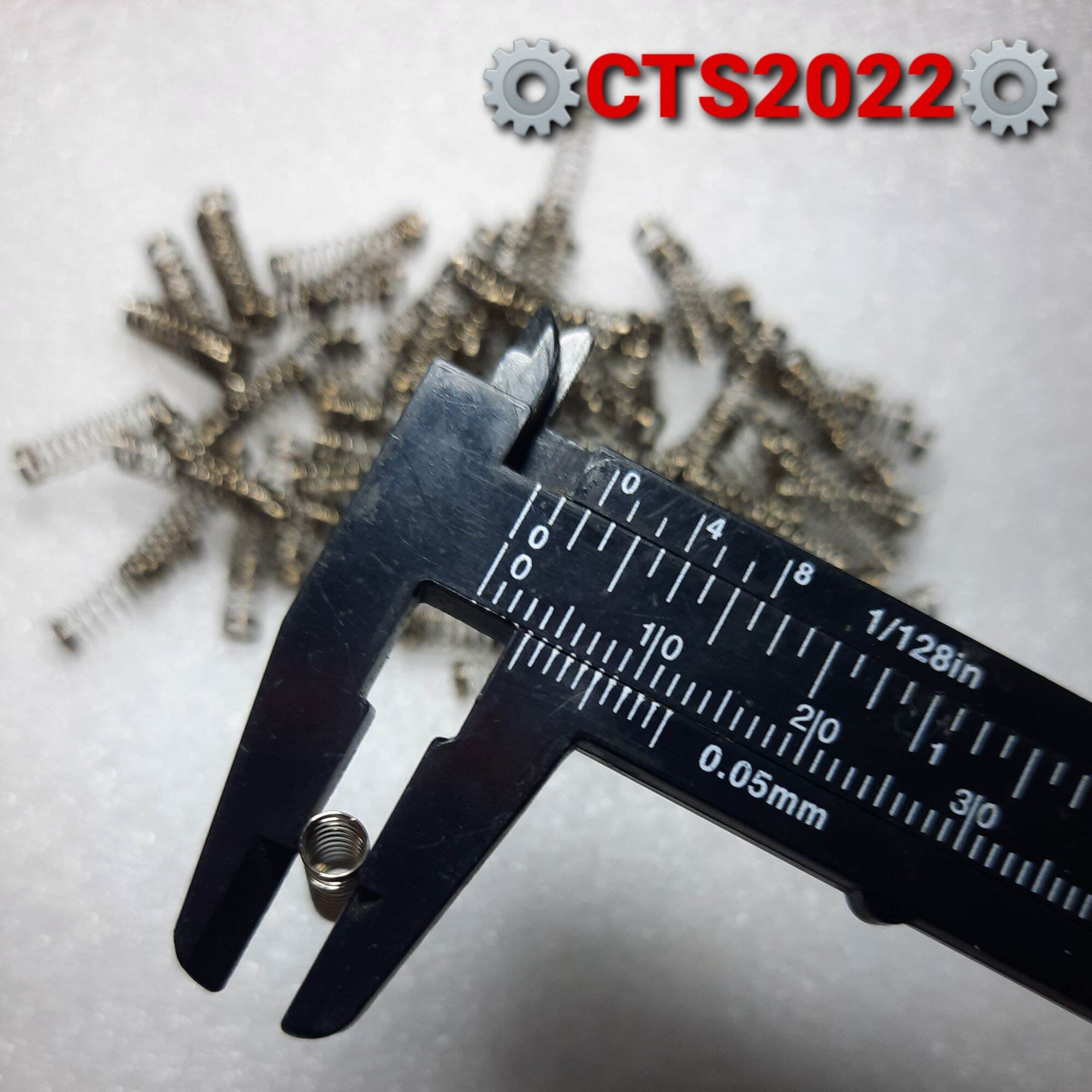 Set 5 lò xo nén phi 3.8mm sợi thép 0.25mm
