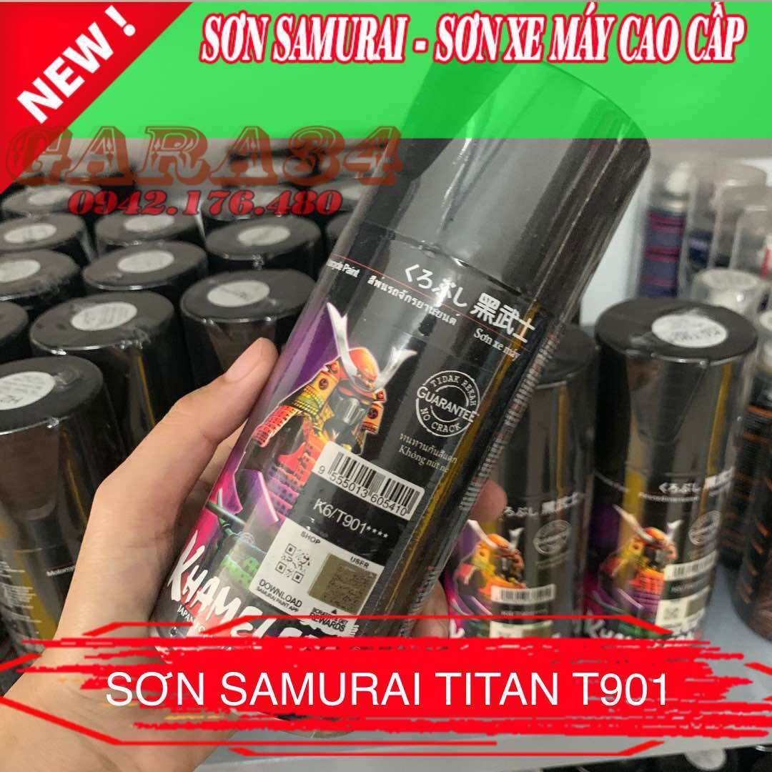 SƠN SAMURAI TITAN 3D XANH TÍM T901 (NỀN ĐEN MỚI LÊN MÀU)