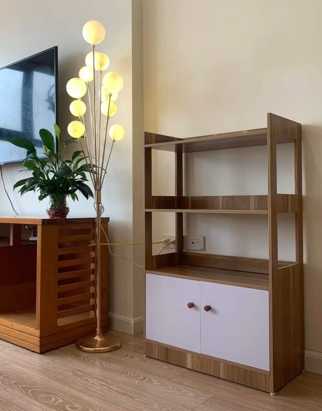 Kệ để đồ nhà bếp 4 tầng có học tủ - Kệ để lò vi sóng đa năng mẫu mới