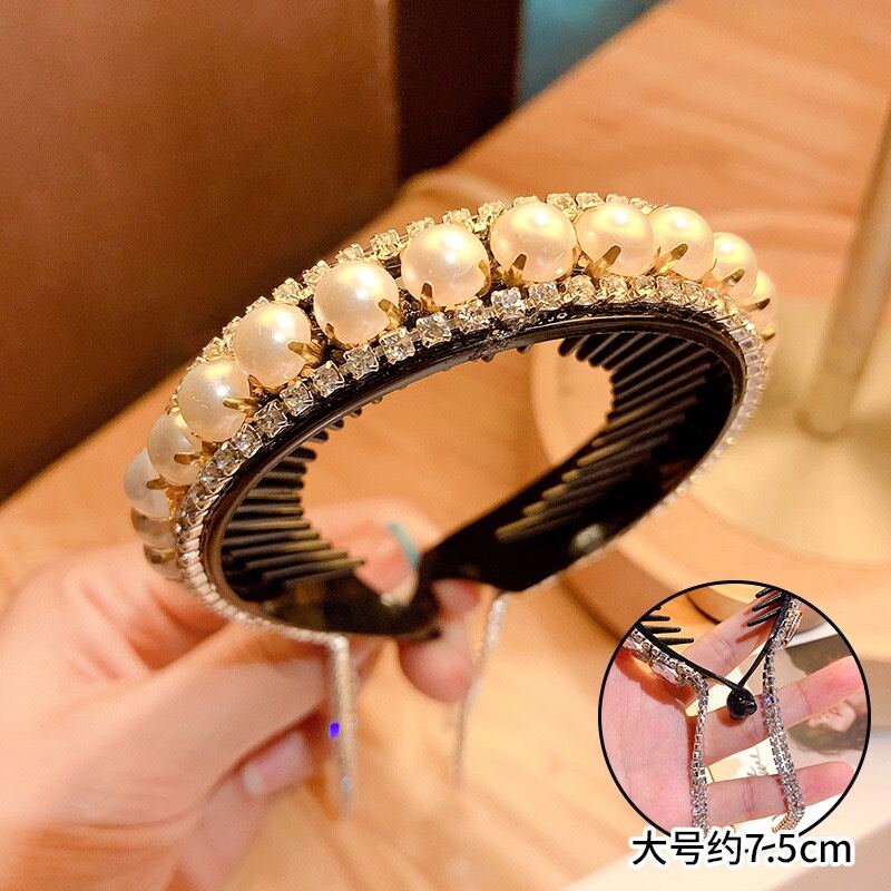 Kẹp búi tóc đính đá phong cách Hàn Quốc