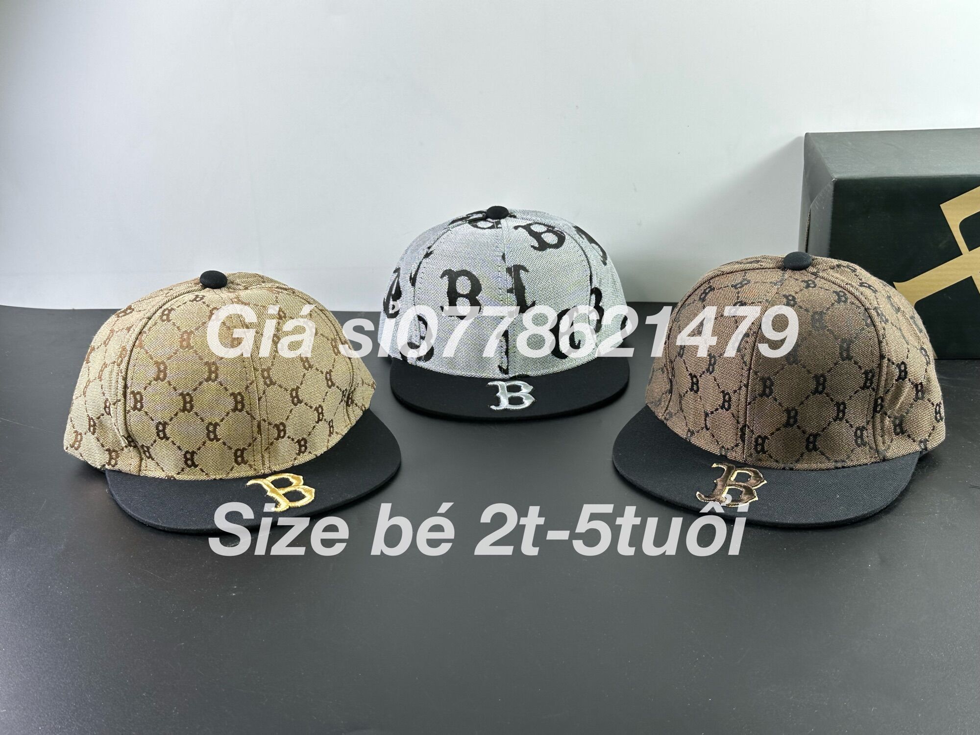 Nón kết hiphop trẻ em chất dệt B 2tuổi đến 5tuổi - mũ SnapBack dành cho bé trai