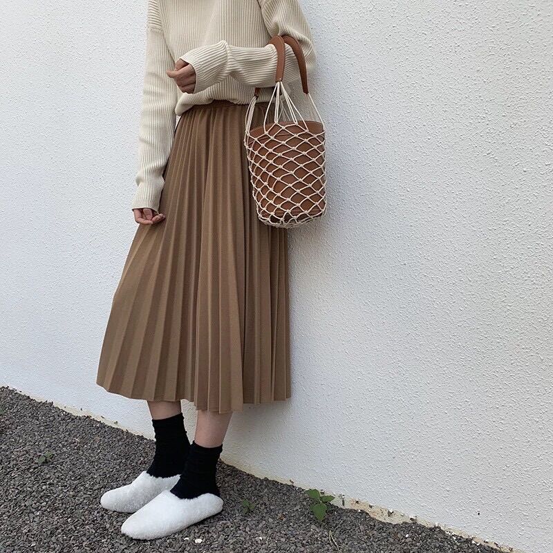 Chân váy xếp ly dáng dài - must have item siêu hot