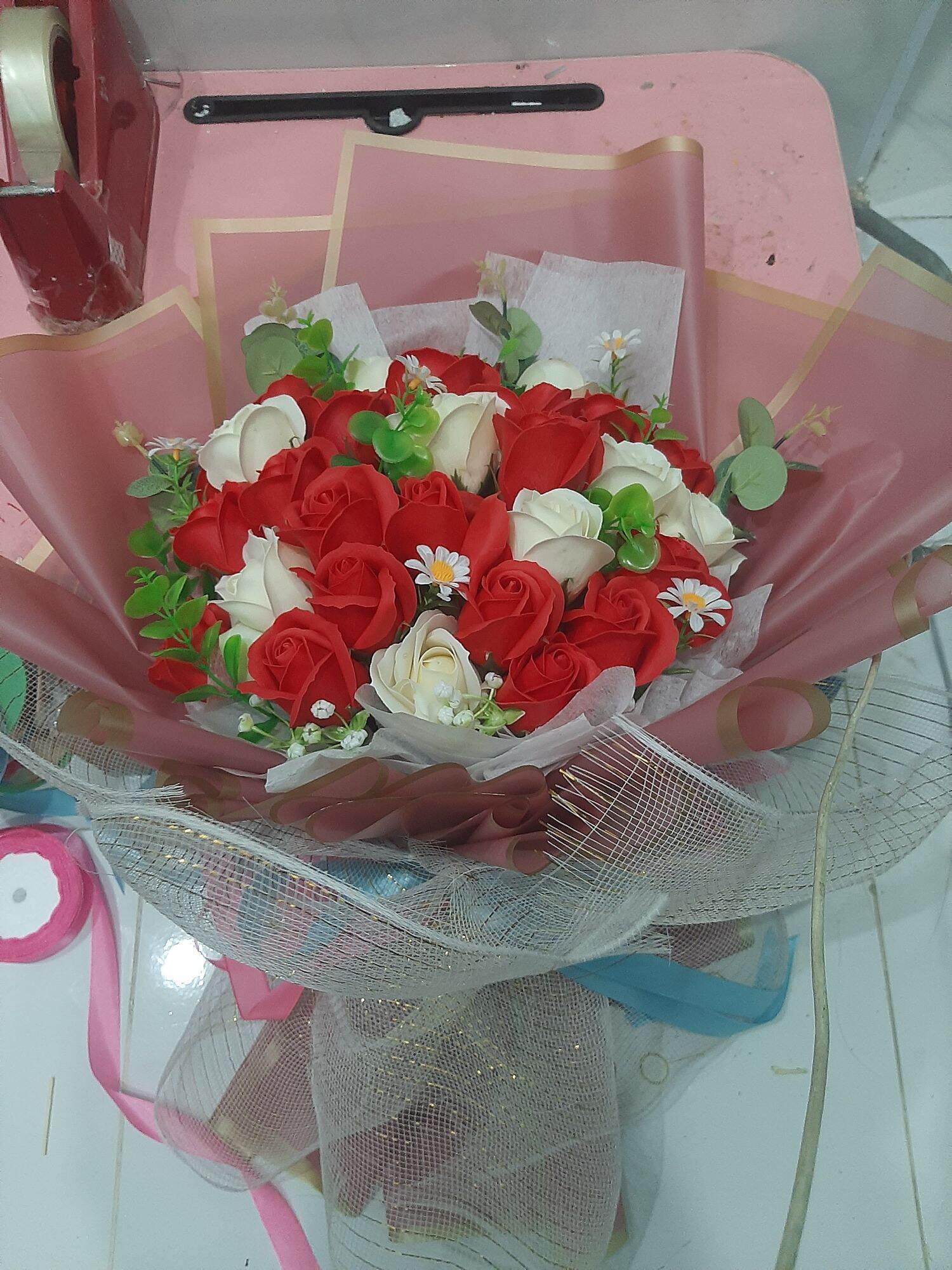 bó hoa làm quà tặng 30 bông sáp thơm