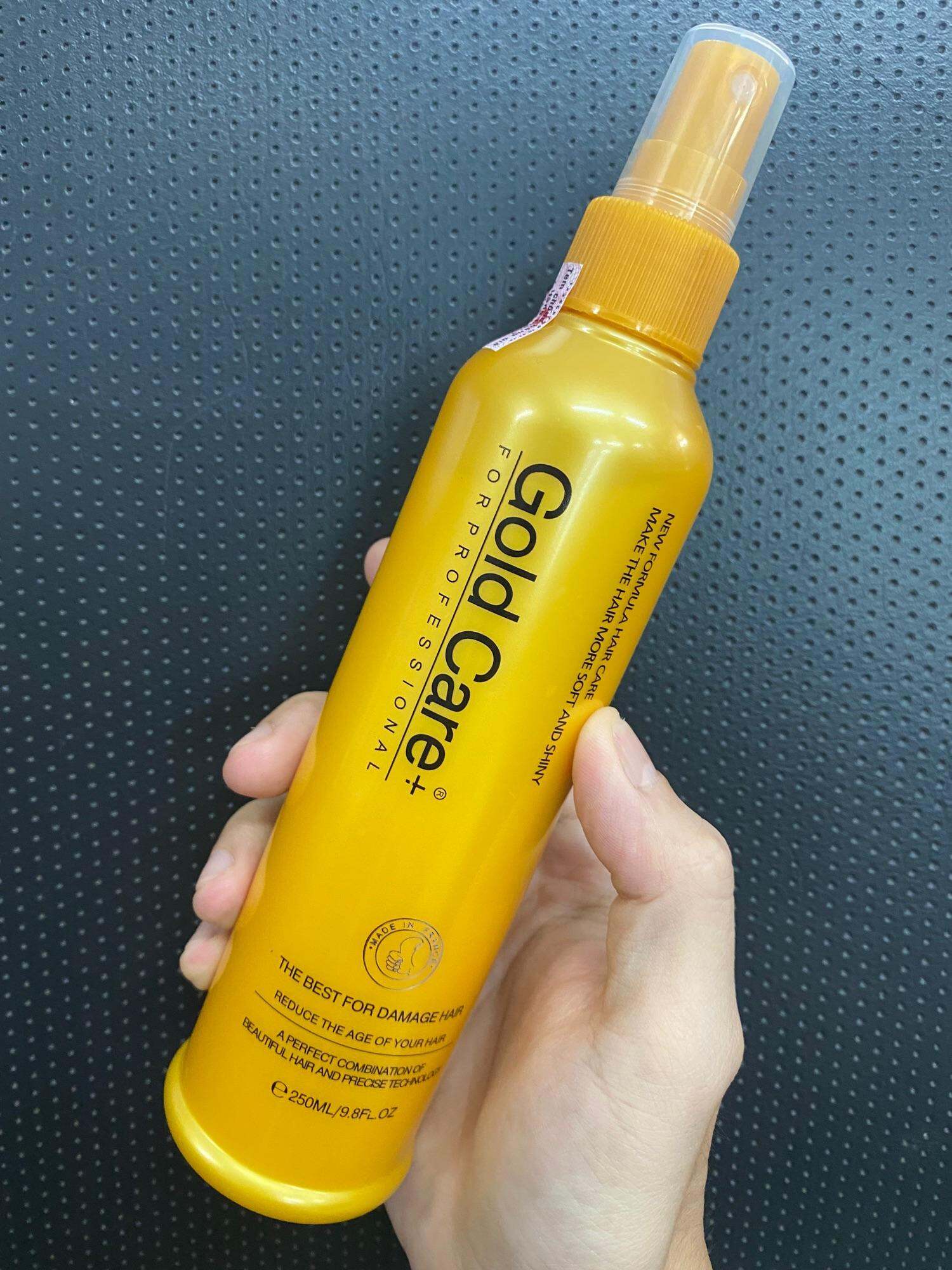 Xịt dưỡng tóc GoldCare phục hồi tóc yếu, tóc hư tổn.