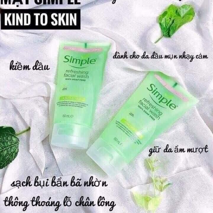 Sữa rửa mặt simple 150ml dịu nhẹ
