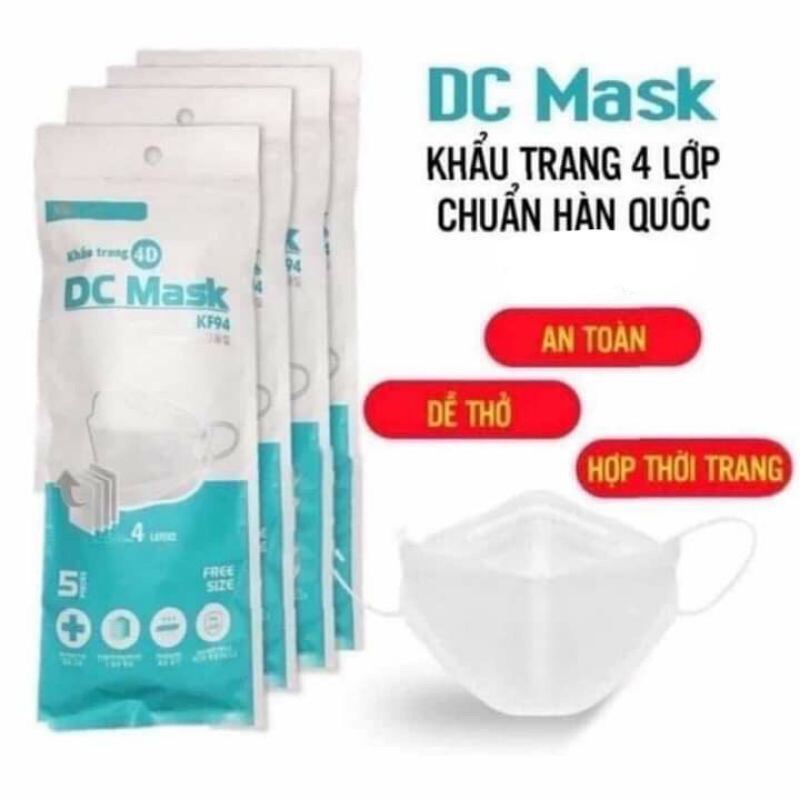 300 chiếc khẩu trang 4d mask kf94 Dũng Công, 4 lớp kháng khuẩn tiêu chuẩn Hàn Quốc, khẩu trag land mask y tế 4 lớp chống dịch người lớn - trẻ em