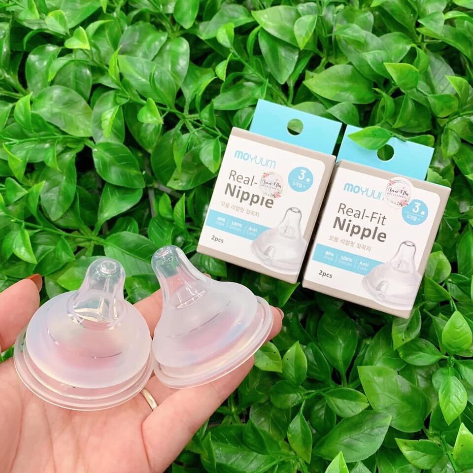 Núm ti thay thế bình sữa Moyuum đủ size 1/2/3/4 Hàn quốc